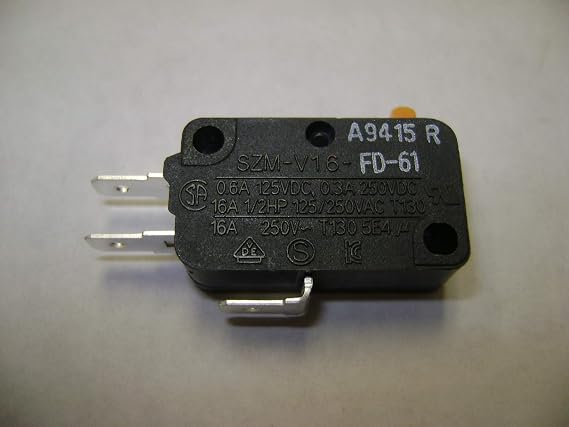 NMD Brand SZM-V16-FD-61 Appliance Microwave Micro Switch with Normally Open and Normally Closed Leads FD61