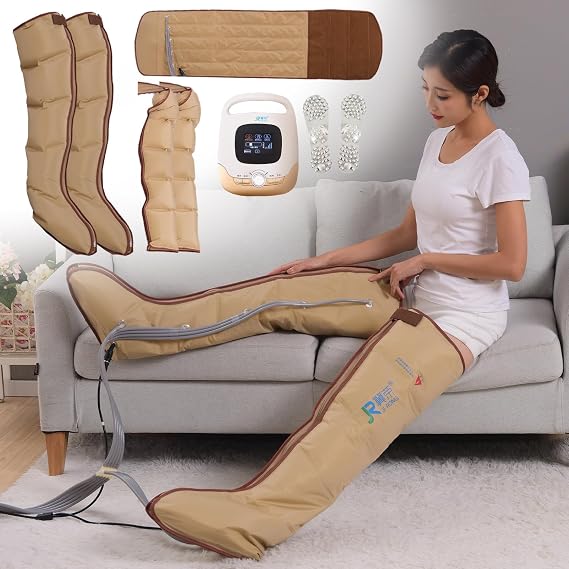 Lipedema Legs Treatment Massager, Leg Compressions Massager with Five Massage Modes, Electric Leg Air Compression Massager With Heating Function, for Relax Muscle (2 Legs + 2 Arms + 1 Waist)