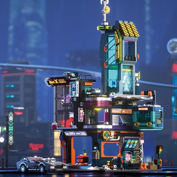Cyber Repair City Building Set, Modular Buildings Blocks Sets Model Kits