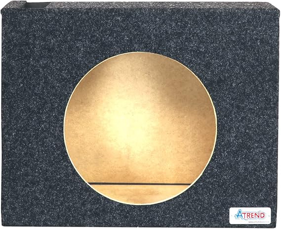 Bbox Single Vented 12 Inch Subwoofer Box - Universal Wedge Truck Enclosure - Premium Subwoofer Box Improves Audio Quality, Sound & Bass - Car Subwoofer Boxes & Enclosures with Nickel Finish Terminals | Universal Wedge Truck Enclosure, Improves Audio Quality, Sound & Bass, Nickel Finish Terminals