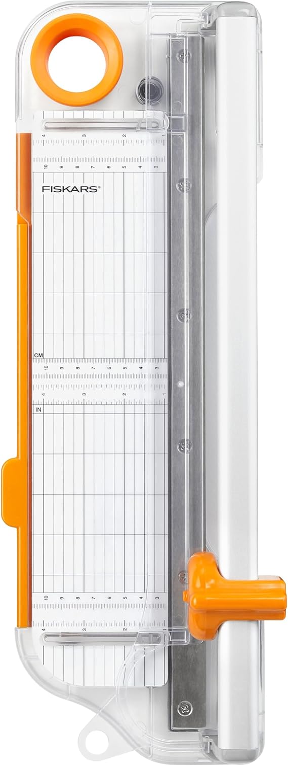 Fiskars 12" Rotary Paper Bypass Trimmer, Self-Sharpening Blade