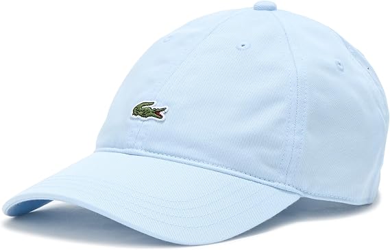 Lacoste Unisex Cotton Twill Cap, Light Blue, One Size