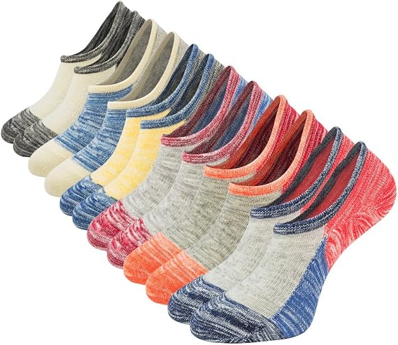 Mens No Show Socks Non Slip Low Cut Invisible Casual Ankle Cotton Socks Liner
