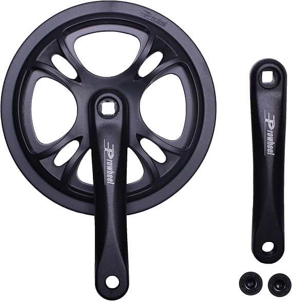 PROWHEEL 44T 48T Bike Crankset,152MM/160MM/165MM/170MM/175MM Bike Crankset,Double ChainWheel and Replacement Chain Guard,Compatible with City Bike,MTB,EBIKE,Cargo,Road Bike,Folding Bike