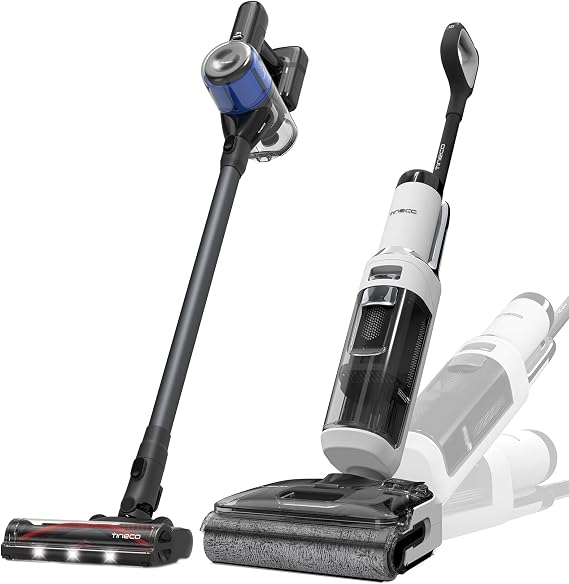 Tineco Floor ONE Stretch S6 Cordless Wet Dry Vacuum Cleaner + Pure ONE S30 Cordless Vacuum Cleaner, 158F Flashdry Self-Cleaning Vacuum Mop with Zero Tangle Stick Vacuum Cleaner