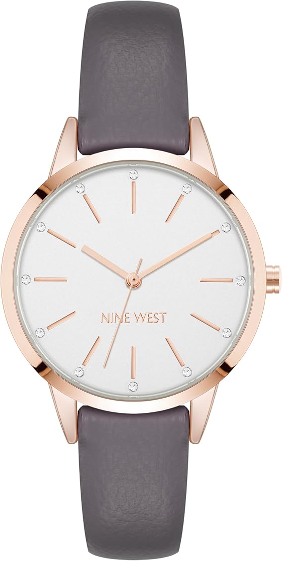 Nine West Women's Genuine Crystal Accented Strap Watch, NW/3184