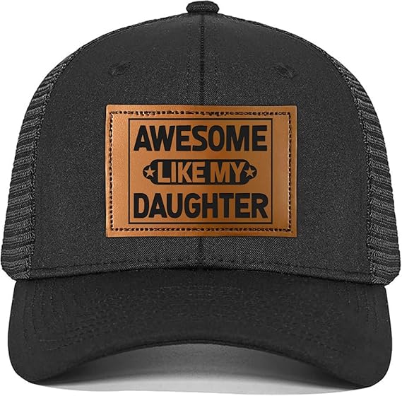 BETHEGIFT Dad Hat Gifts from Daughter for Christmas - Awesome Father Trucker Hat - Dad Birthday Gifts from Daughter - Adjustable Mesh Baseball Cap for Men, Papa, Stepdad