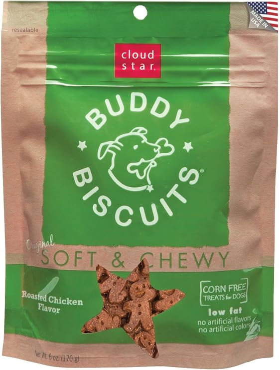 Soft & Chewy Buddy Biscuits - 6 Ounces - Roasted Chicken Flavor
