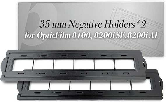 Plustek 2 x 35 mm Negative Holders (Negative Film), for OpticFilm 72~83 Series use only (8100 & 8200i & 8300i)