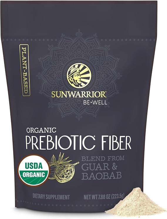 Organic Fiber Supplement Prebiotic Powder | Vegan Fiber Blend Plant-Powered Gut Health Reduce Bloat Pure Ingredients for Digestive Support Vegan Plant-Based Non-GMO | 30 Servings 8 oz Pouch Unflavored