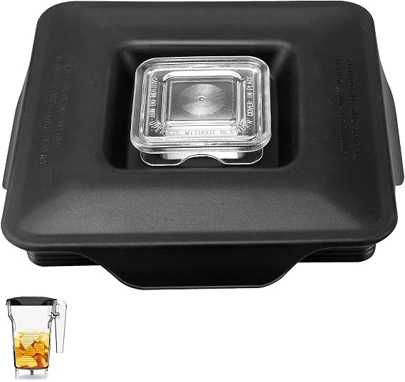 Blender Latching Lid Replacement for Blendtec Commercial Wildside & Fourside Jars - Blender Lids Top with Removable Center Cap, Wildside Jar Lid Replacement Part for Blendtec Blender Top Accessories
