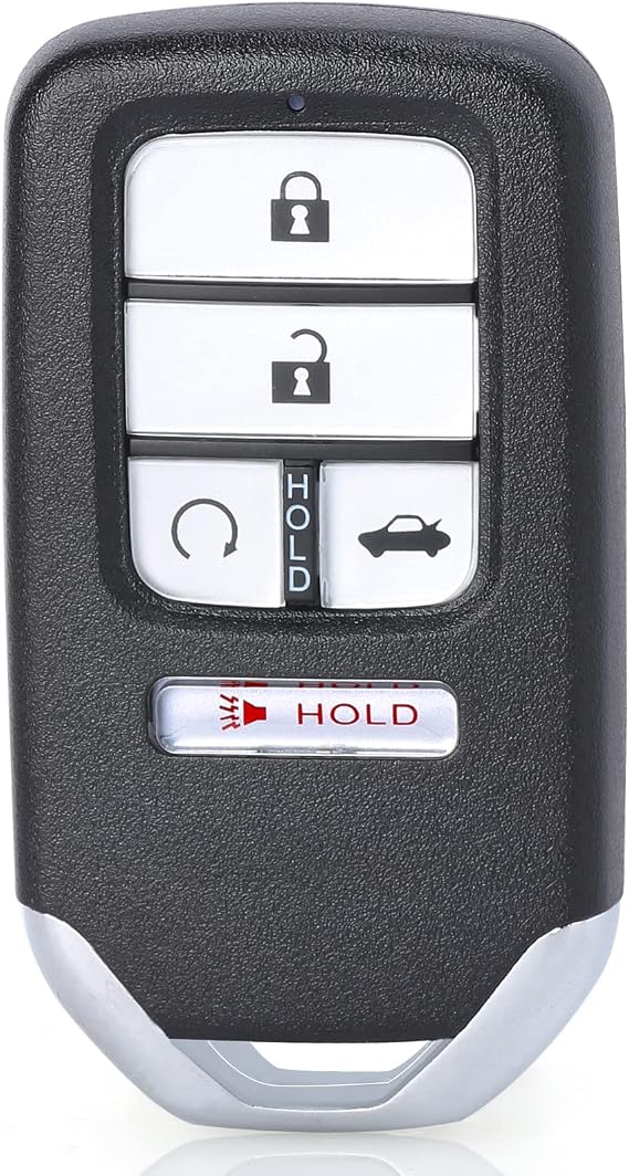 Keyless Entry Smart Proximity Remote Key Fob 5 Buttons 433Mhz Control Transmitter Keyfob for Honda Accord 2018 2019 2020 2021 2022, P/N: 72147-TVA-A01, FCC ID: CWTWB1G0090