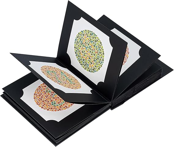 Ishihara Test Chart Books, Color Vision Test Book with 38 Plate, Optical Optometry Accessories
