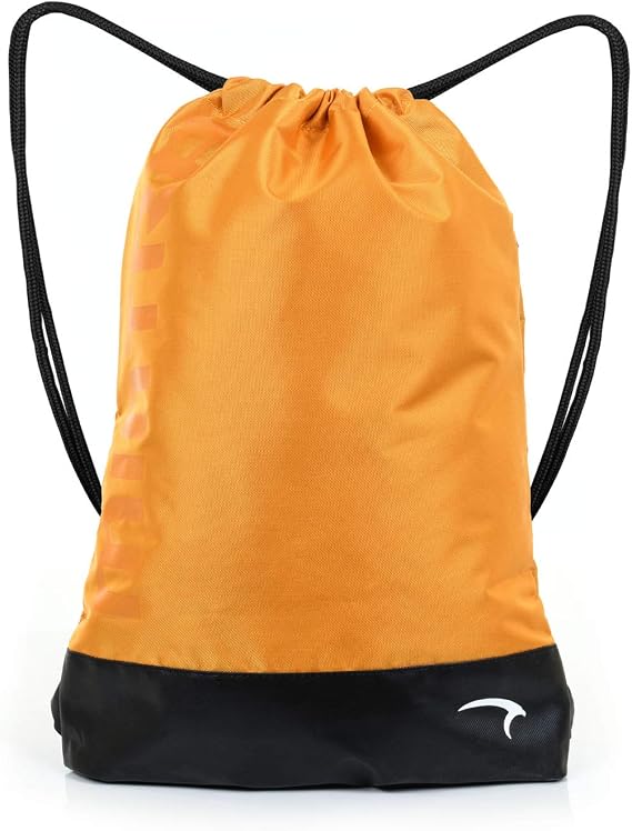 Mintra Sports Drawstring Bags - Backpack, Cinch Sack, Sports, Gym (Apricot, Boost (14in x 18in))
