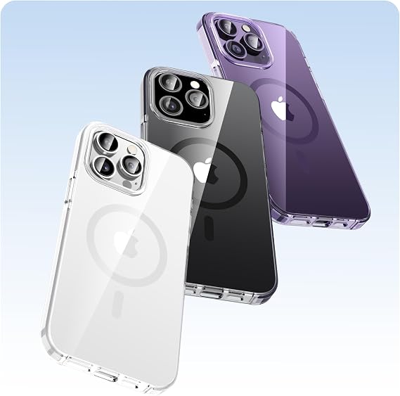 soonjet for iPhone 14 Pro Case Compatible with MagSafe [2X Magnetic] [Military Drop Protection] Shockproof Protective Phone Cases Slim Cover for iPhone 14 Pro 6.1 inch - Clear