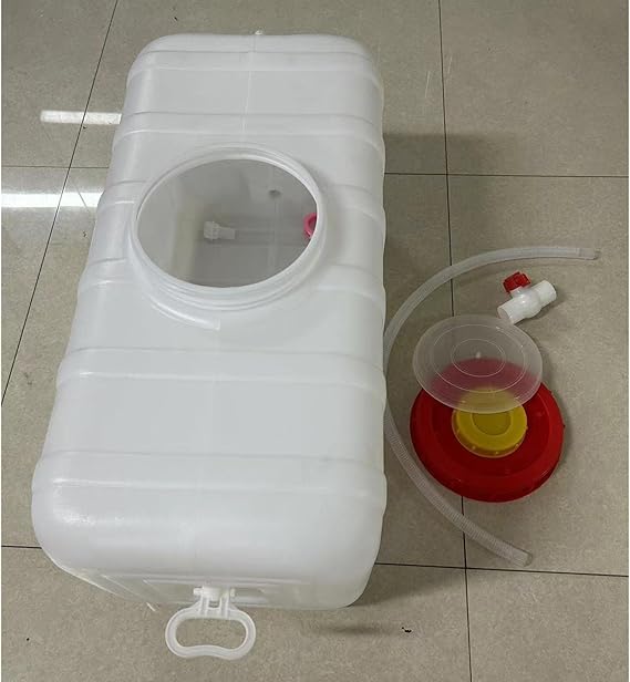 Water Tank with Sealing Cover 75L,Large Capacity Water Tank,Portable Horizontal Water Storage Container,With Faucet Plastic Water Storage Cube,For Household Water Camping Outdoor Self-Driving Tour