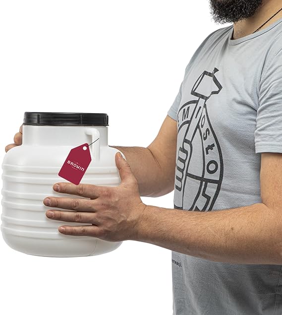 Browin Barrel 10 Litre 360110 Plastic Barrel Food Barrel Water Barrel Feeding Bin Luggage Bin Camping (10 Litres)