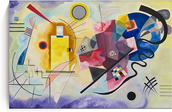 OVVGVV Wassily Kandinsky Wall Art, Famous Classic Paintings Abstract, Color, Lines, Geometry Poster Canvas Wall Art Print for Bedroom Living Room Decor(18x24in,Type2