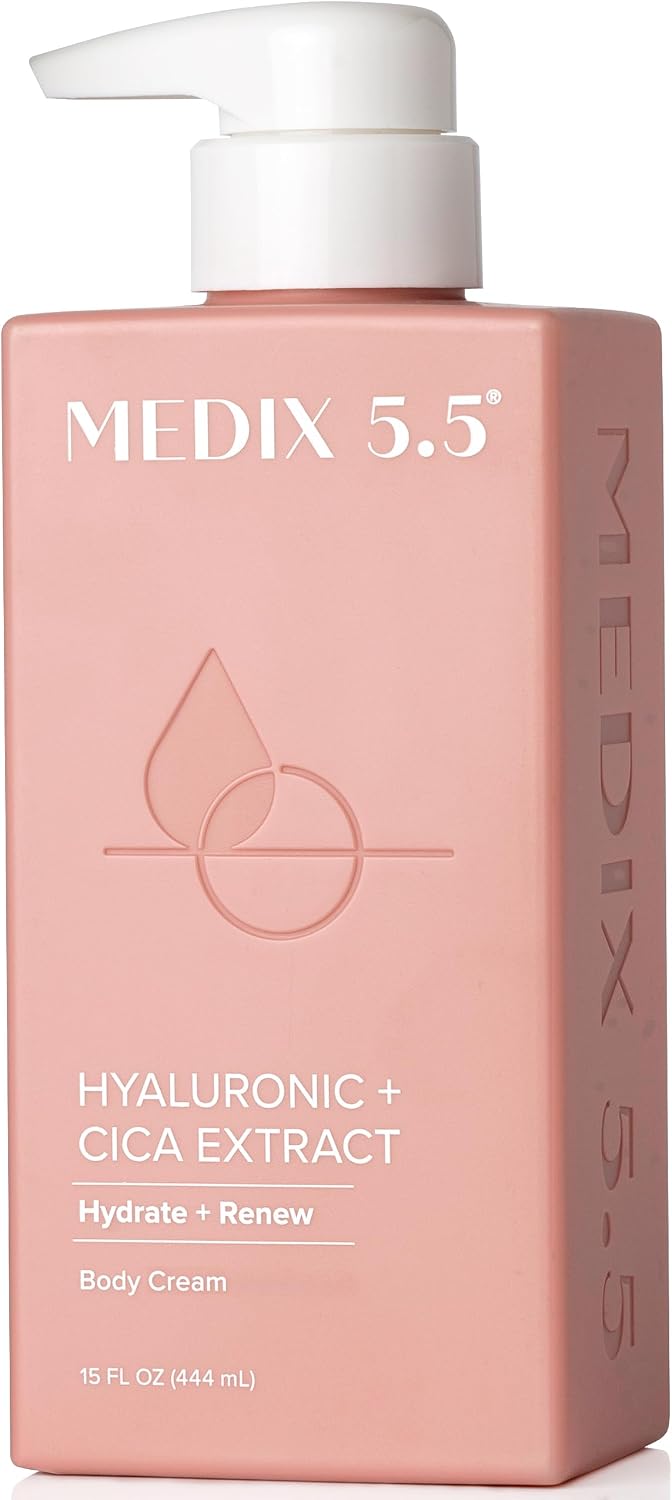 Medix 5.5 Hyaluronic Acid Cream wBulgarian Rose for face &amp; body. Intense hydrating cream for wrinkles &amp; fine lines. Anti-Aging Cream wGoji Berry, Green Tea, Vitamin E. 15oz