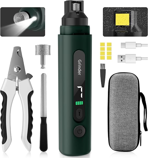 Dog Nail Grinder, Safe Electric Pet Nail Trimmer for Dog Grooming