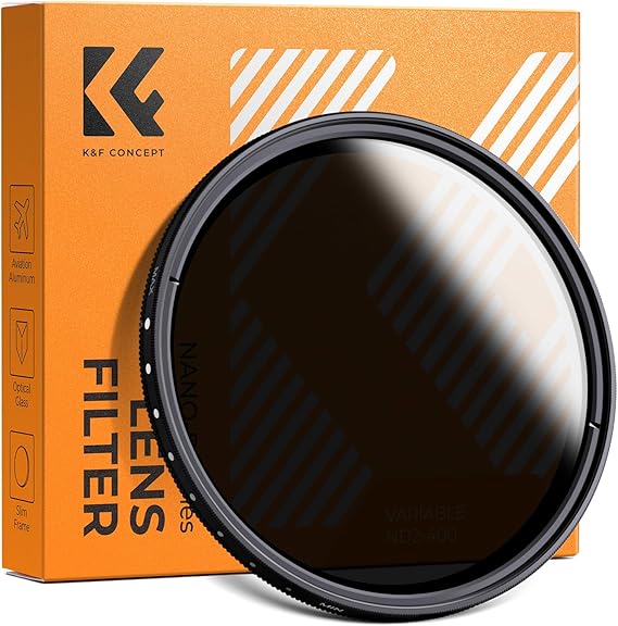 NDX Filtre Değişken Nötr Yoğunluklu 67 mm Ayarlanabilir (ND2 - ND400) + Nikon DSLR Kamera için Mikrofiber Temizleme Bezi