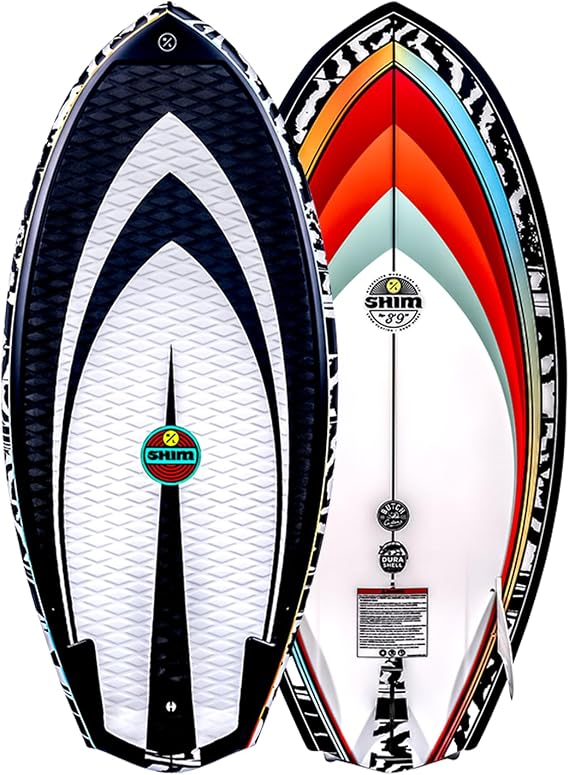 Hyperlite Shim Wakesurf Board - Durashell Construction - Single Concave Base w/ Vented Tail Channels