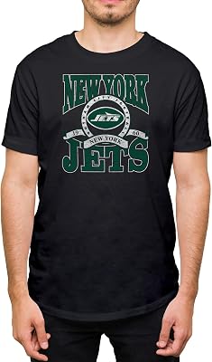 Hybrid Sports - NFL Stacked Banner Circle - Officially Licensed Adult T-Shirt for Men