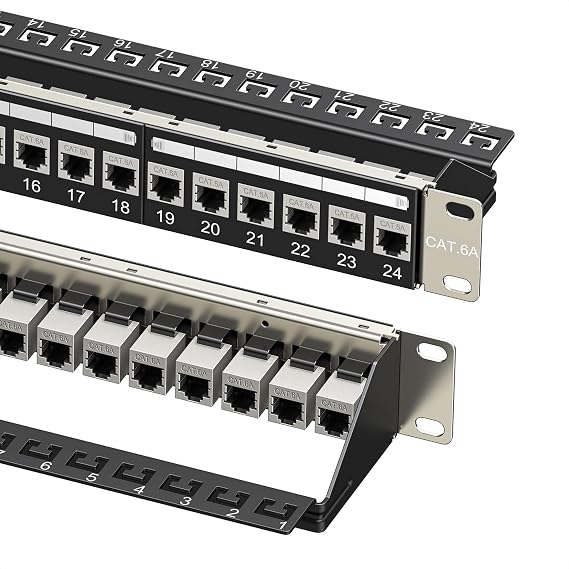 Cable Matters 10Gbps 1U 24-Port Cat6A Ethernet Patch Panel