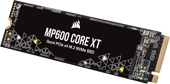 Corsair MP600 CORE XT 1TB M.2 PCIe Gen4 NVMe SSD Up to 5900MB/s QLC NAND M.2 2280 for PCIe 4.0 Notebooks and Desktops Black