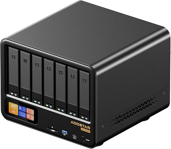 AOOSTAR WTR MAX NAS 11bays(6bay SATA HDD + 5bay M.2 SSD) storage,Barebone mini pc Ryzen7 Pro 8845HS, Dual DDR5 RAM, NASync with Oculink / USB4 / 2 x 10GbE SFP+ / 2 x 2.5GbE.(NAS NO RAM SSD)
