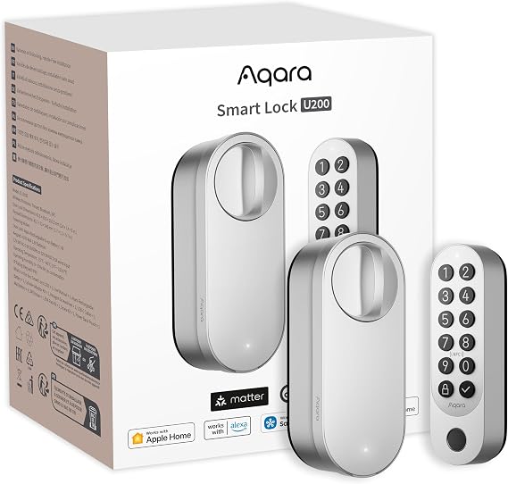Aqara Smart Retrofit Lock U200 with Apple Home Key & Fingerprint, Silver