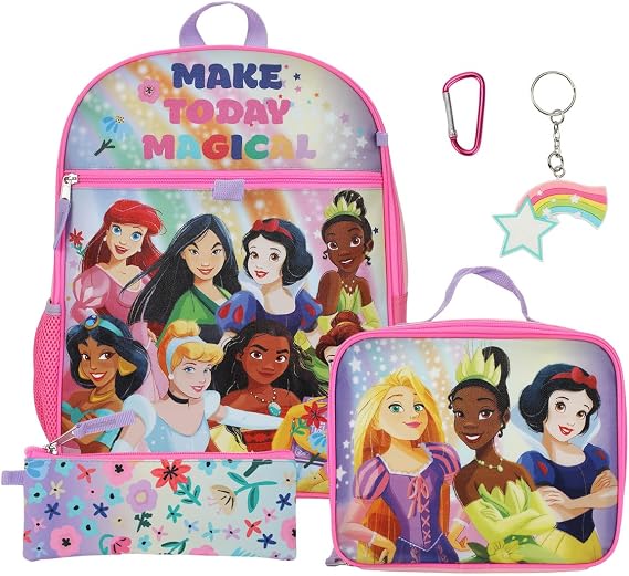 Disney Princesses Make Today Magical 5-Piece Backpack & Lunchbox Set