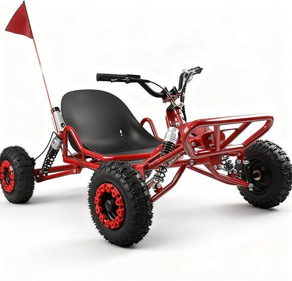 Gas Power Go Kart, 2000W Motor Go Kart for Adults & Kids with Premium Steel Tubular Frame, 3 Speed Off-Road Kart with 8'' Off-Road Tires, Hydraulic/Rear Disc Brake, Up to 30MPH,53''Lx36''Wx30''H