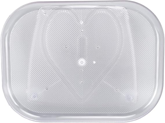 360 Degree Rotating Tray for Refrigerator, Neat and Orderly Storage Fridge Turntable, Anti Slip Organizer for Kitchen, Pantry, Cabinet (L)