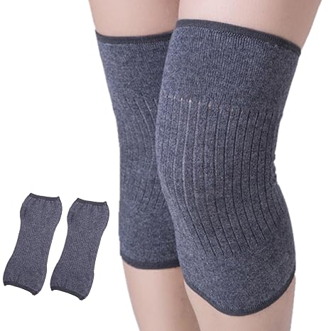Cashmere Elastic Knee Warmer Knitted Non-Slip Arthritis Knee Pads Heat Knee Pads Therapy Arthritis Knee Warmer Soft Knee Support for Women Men Pain Relief Knee Support