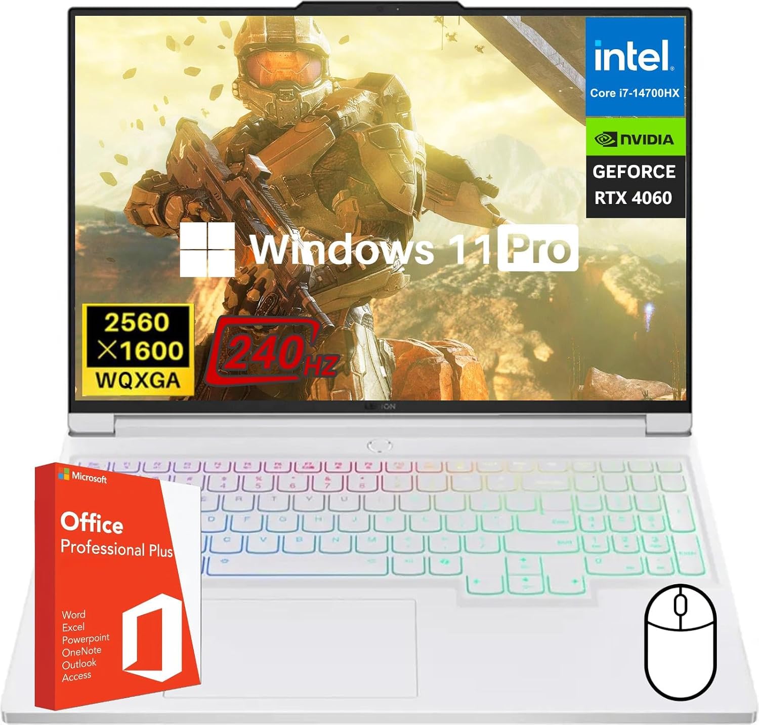 Lenovo Legion 7i Gaming Laptop, NVIDIA RTX 4060, Intel 20-Core i7-14700HX 5.5GHz, Beats i9-13900HX, 16 IPS WQXGA 240Hz, 32 GB DDR5 RAM, 1 TB SSD, Win 11 Pro & Office Lifetime, WiFi 6E, Backlit KB