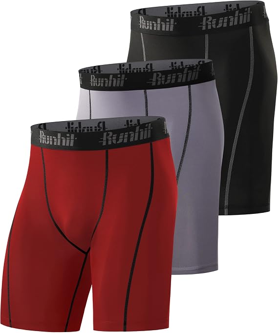 Runhit Compression Shorts Men Underwear Spandex Running Shorts Workout Athletic