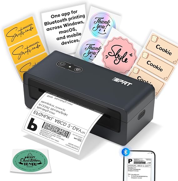 iDPRT Thermal Label Printer, Bluetooth 4x6 Shipping Label Printer