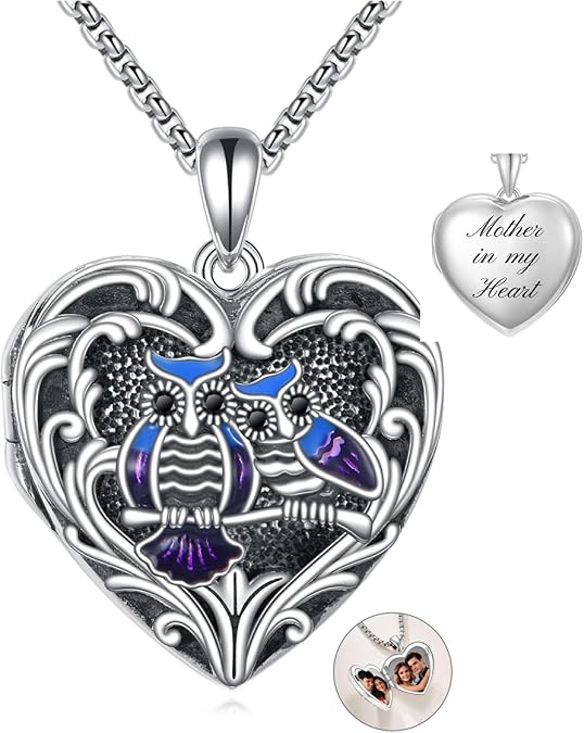 Personalized Heart Locket Necklace 925 Sterling Silver That Holds Pictures Photo Keep Someone Near to You Custom Lockets Necklaces Letters Engraving for His Her