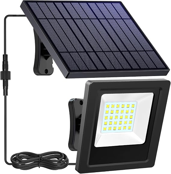 Lightonight Solar Lights Outdoor 1 Pack, 6500K Cool White | Waterproof Solar Flood Lights, Waterproof Dusk to Dawn Solar Powered Security Spot Lights for Porch Patio Yard Garage