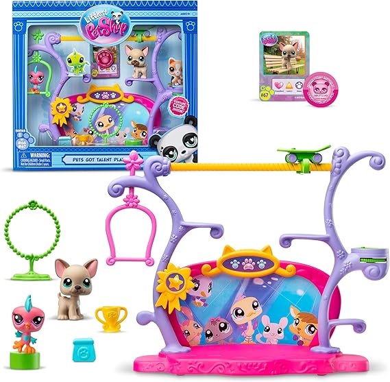 Littlest Pet Shop, Pets Got Talent Play Set - Gen 7, Pets #67 & #66, Authentic LPS Bobble Head Figure, Collectible Imagination Toy Animal, Kidults, Girls, Boys, Kids, Tweens Ages 4+