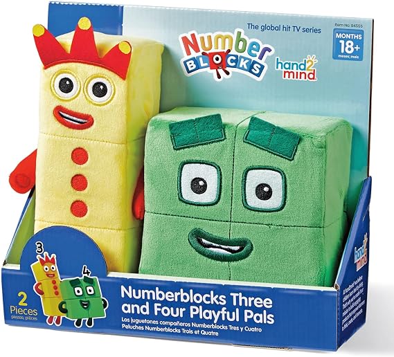 Numberblocks Numberblocks Character Plush Toy Friends Three & Four 94555 Genuine Article