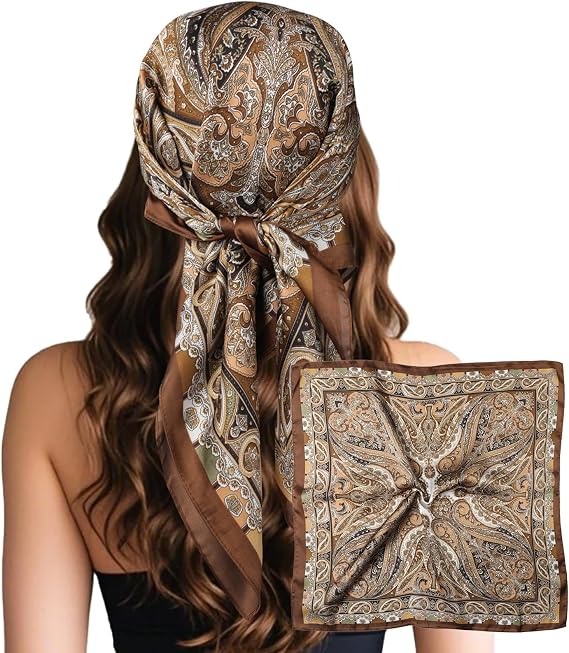 Sumolux Head Hair Scarf for Women Like Satin Silk Scarf Bandana