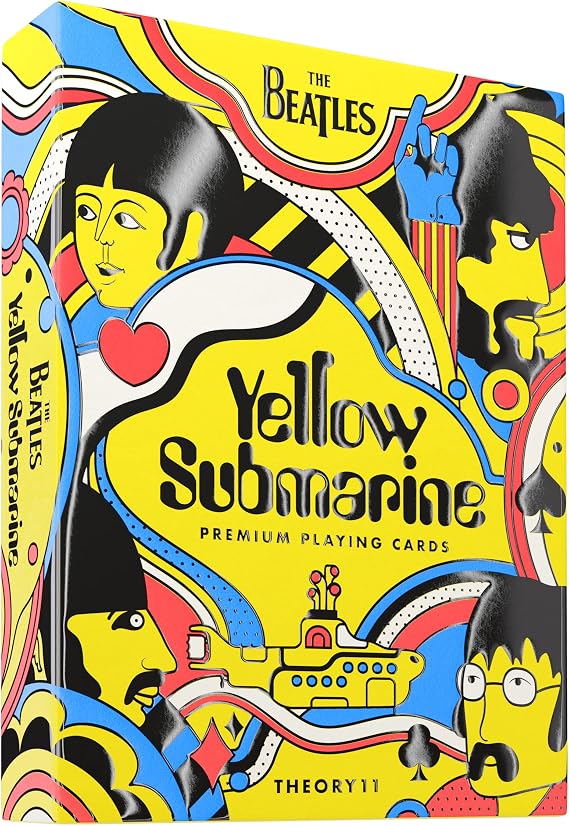 theory11 Yellow Submarine Playing Cards | Beatles Movie Theme Poker Deck with Custom Artwork, Magic, Cardistry, Game Night Gift for Music Fans, Card Collectors