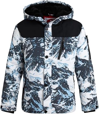 CANADA WEATHER GEAR Boys Puffer Jacket - Insulated Winter Nylon with Faux Fur Lining - Outerwear Ski Jackets for Boys 8-20