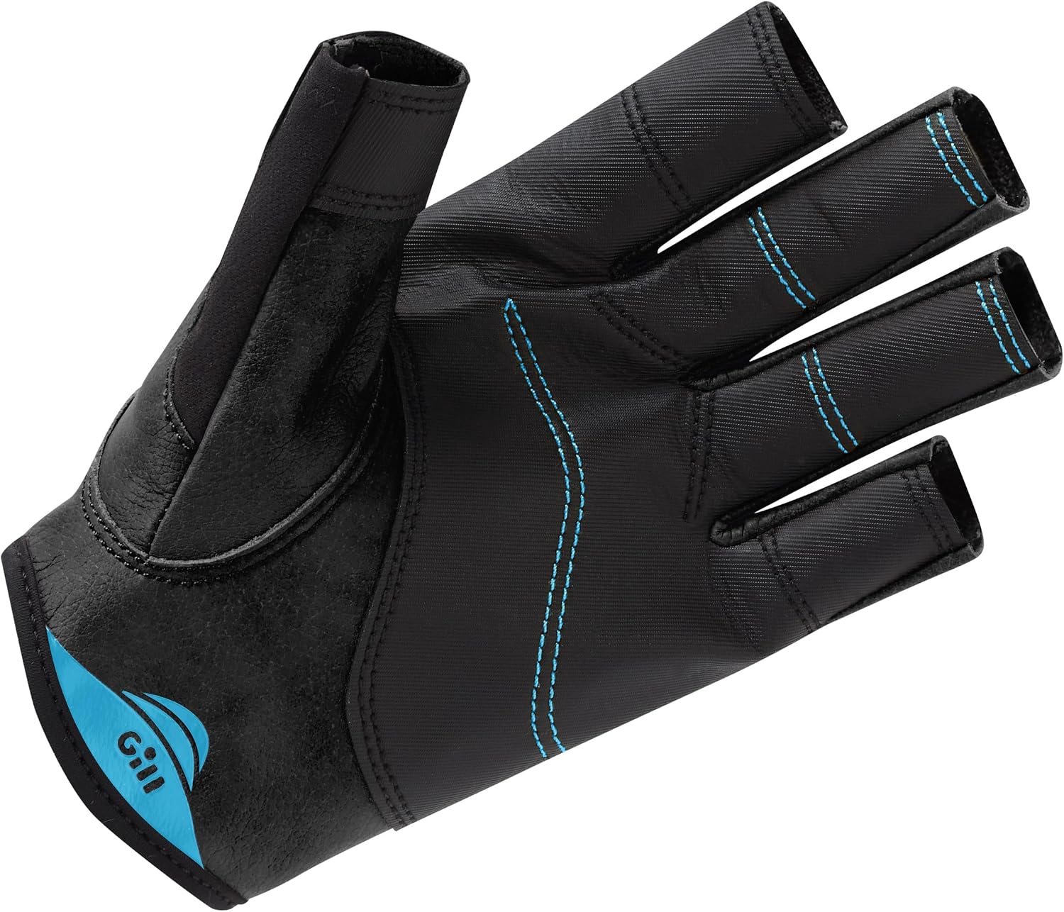 Gill Pro Sailing Gloves - Short Finger with 34 Length Fingers for Boating, Dinghy, SUP, Kayaking or Windsurfing