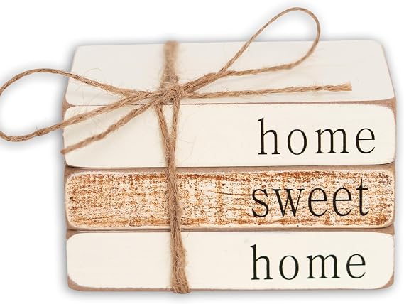 Farmhouse Wood Book Stack