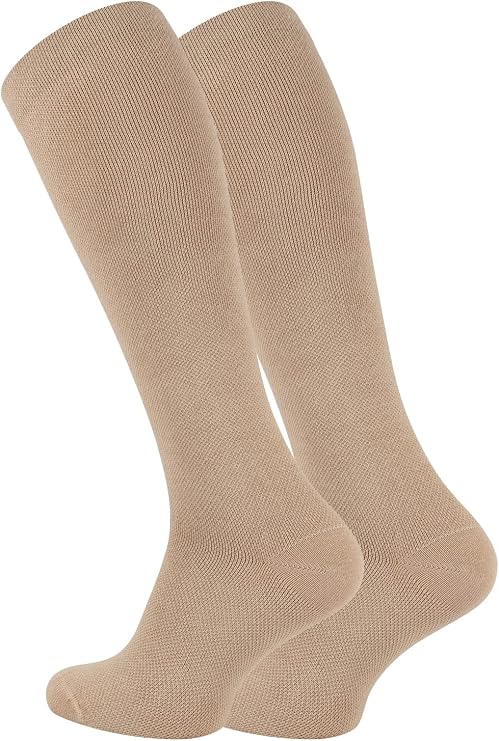 Uçuş & Seyahat Çorabı – Unisex Diz Altı Kompresyon Çorabı – Varis ve Dolaşım Desteği – Tekli – 35-38/39-42/43-46