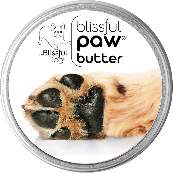 The Blissful Dog Paw Butter, Moisturizer for Dry Paw Pads, Softens and Protects a Rough Paw in Winter, Versatile, Lick-Safe Dog Paw Pad Balm, 2 oz.