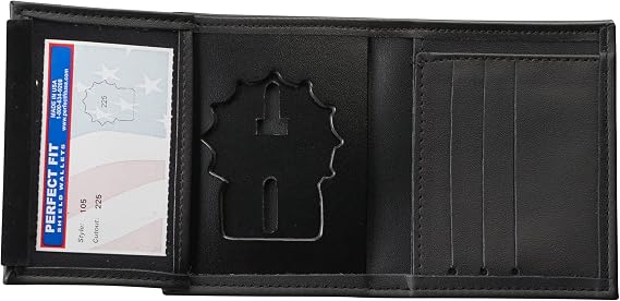 Perfect Fit Shield Wallets NYPD Detective Style Hidden Badge Wallet Leather